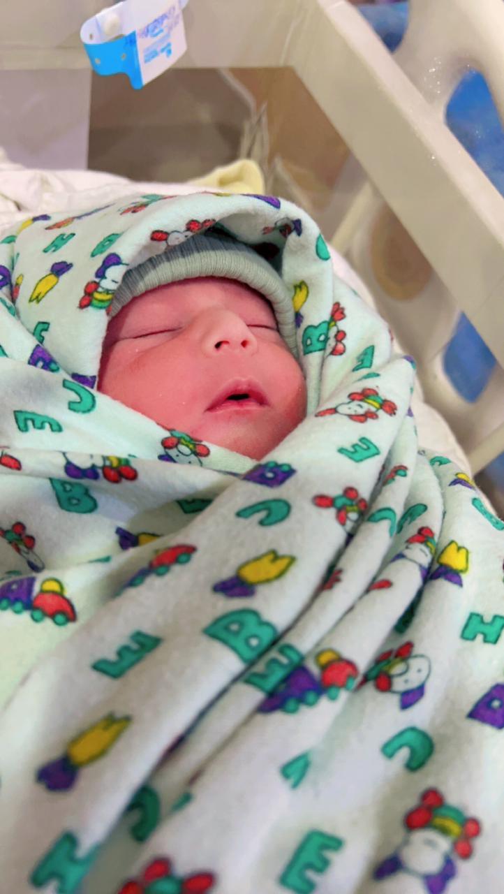 Newborn baby wrapped in a blanket
